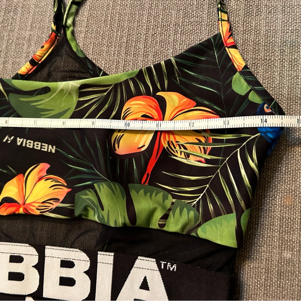 NEBBIA Sport Bra  Size M Flowers Print - Picture 11 of 11